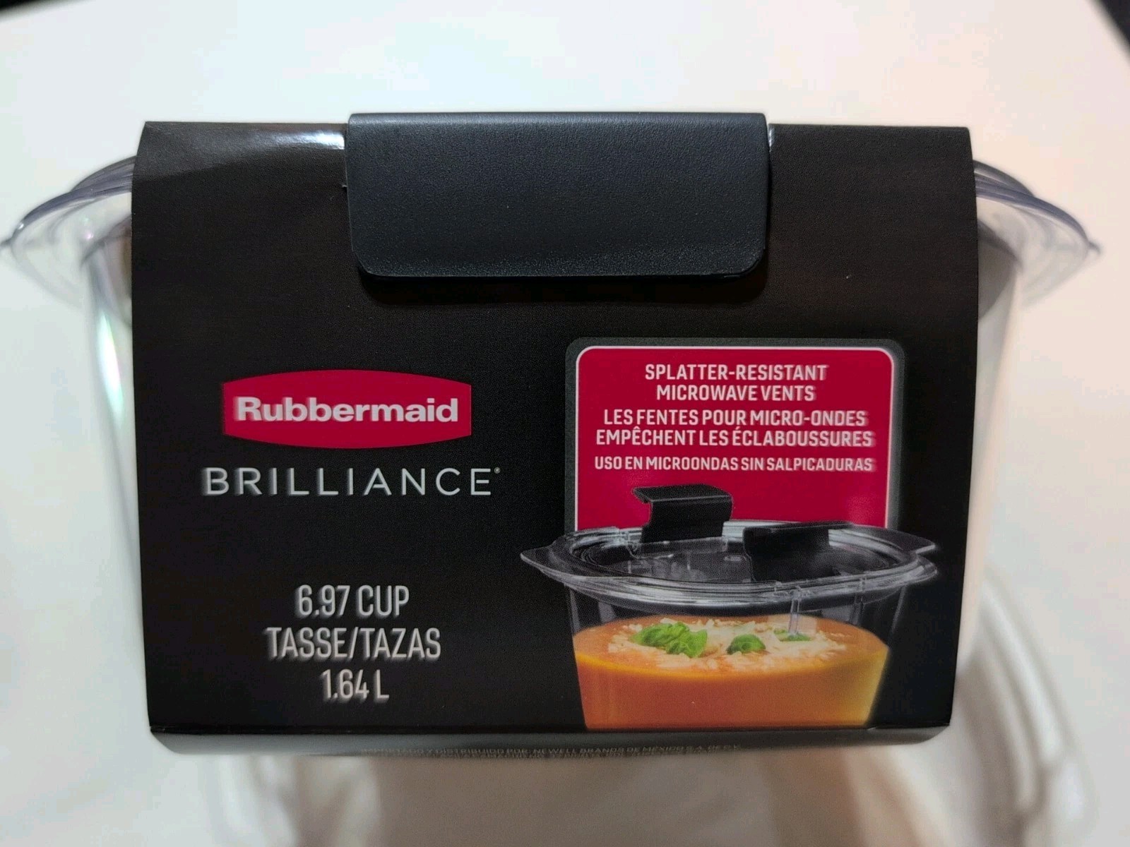 Rubbermaid Brilliance Stain Shield Soup, Salad Bowl 100% Airtight & Leakproof