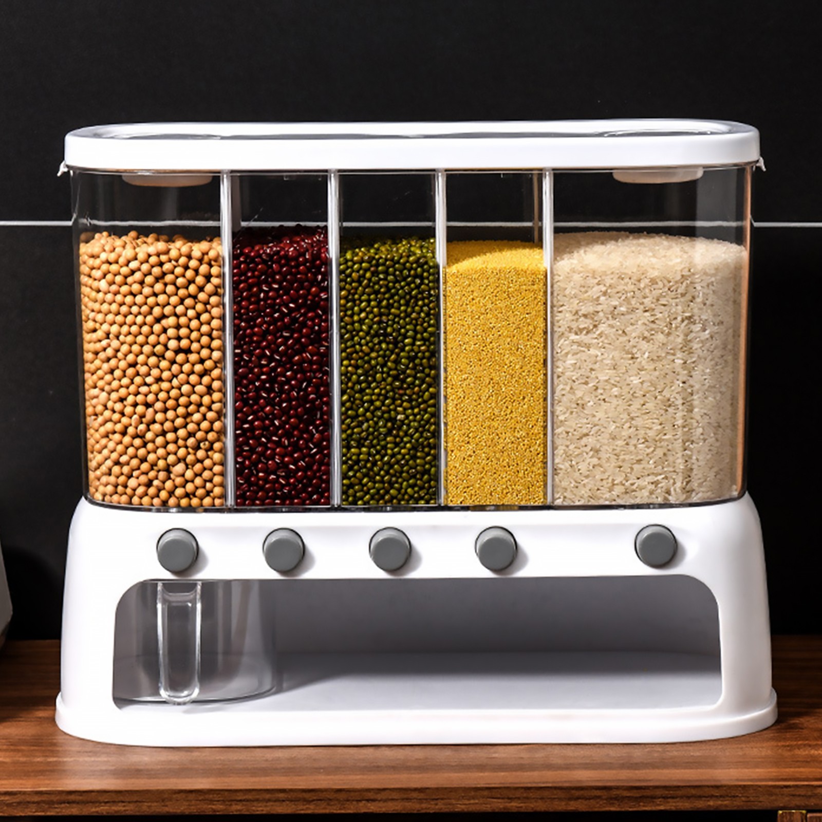 12L Rice Container Moisture Proof Multifunctional With Lid for Kitchen Household