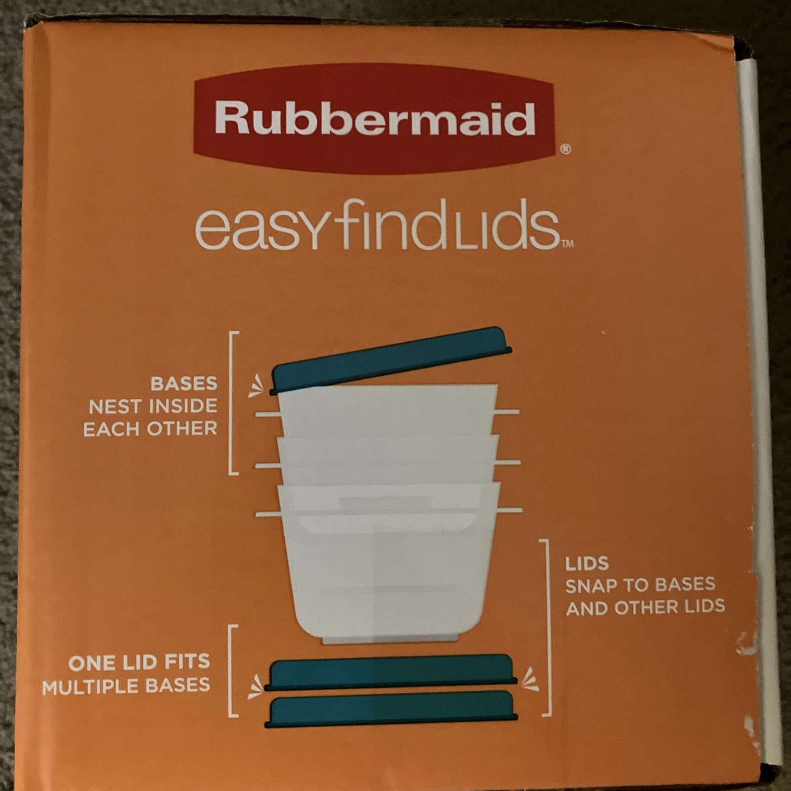 Rubbermaid Easy Find Food Storage Containers 38-Piece Set 2 Vented Lids Green