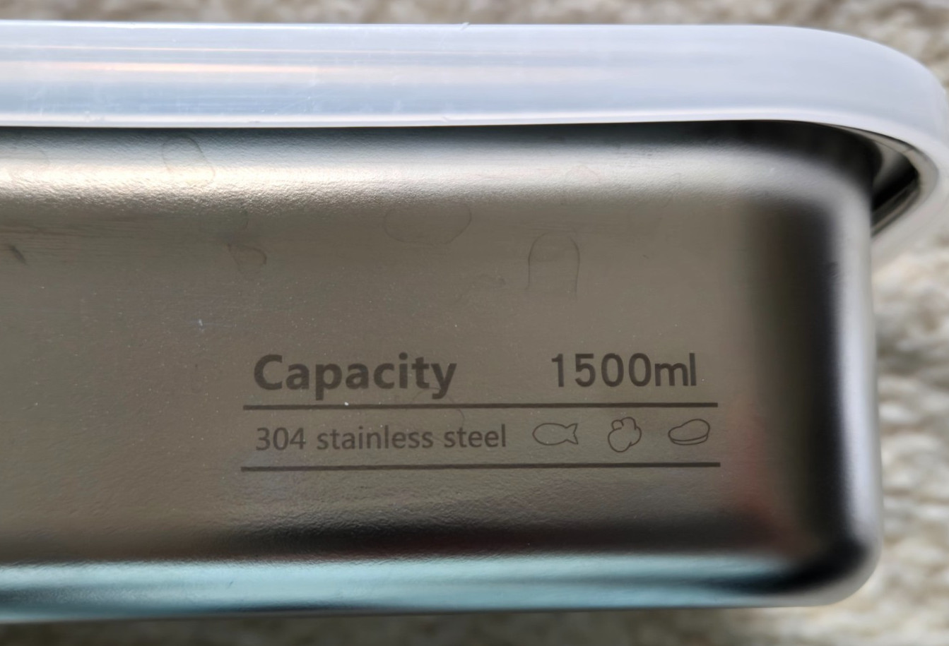 New Stainless Steel Kitchen Food Container W/ Strainer & Clear Lid 1500ml SUS304