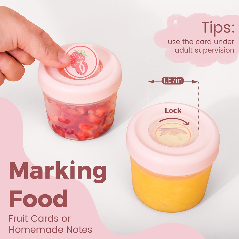 4oz Baby Food Container with Airtight Lids Storage Containers for Daycare Travel