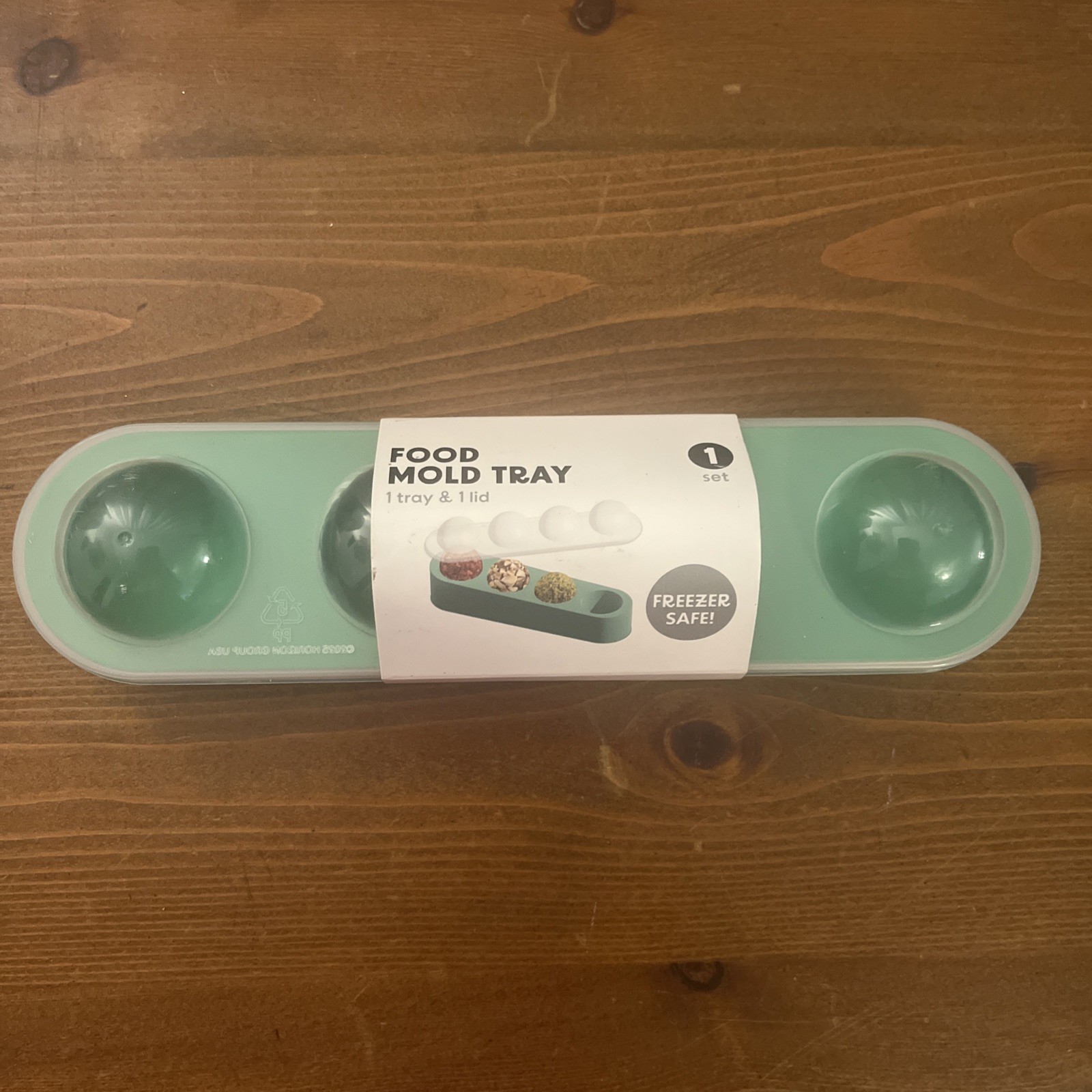 NWT Green Teal Mint Color Food Mold Tray with Lid freezer safe
