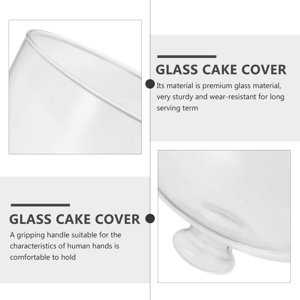Food Display Cover Food Dome Glass Bell Jar Cake Stand Cover Dessert Dome Cover