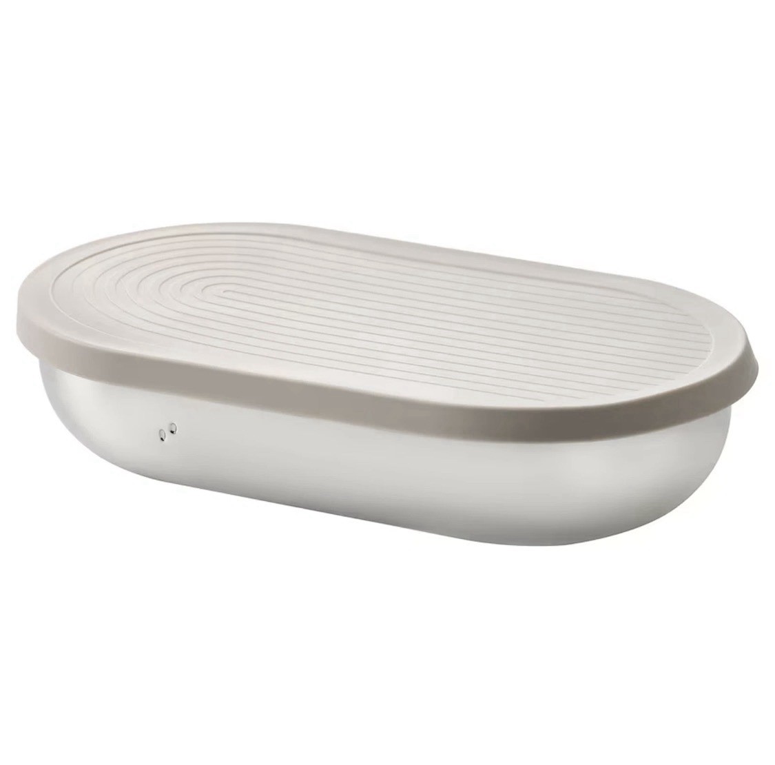 x2 IKEA HALVVARM Stainless Steel Food Container With Lid & Divider