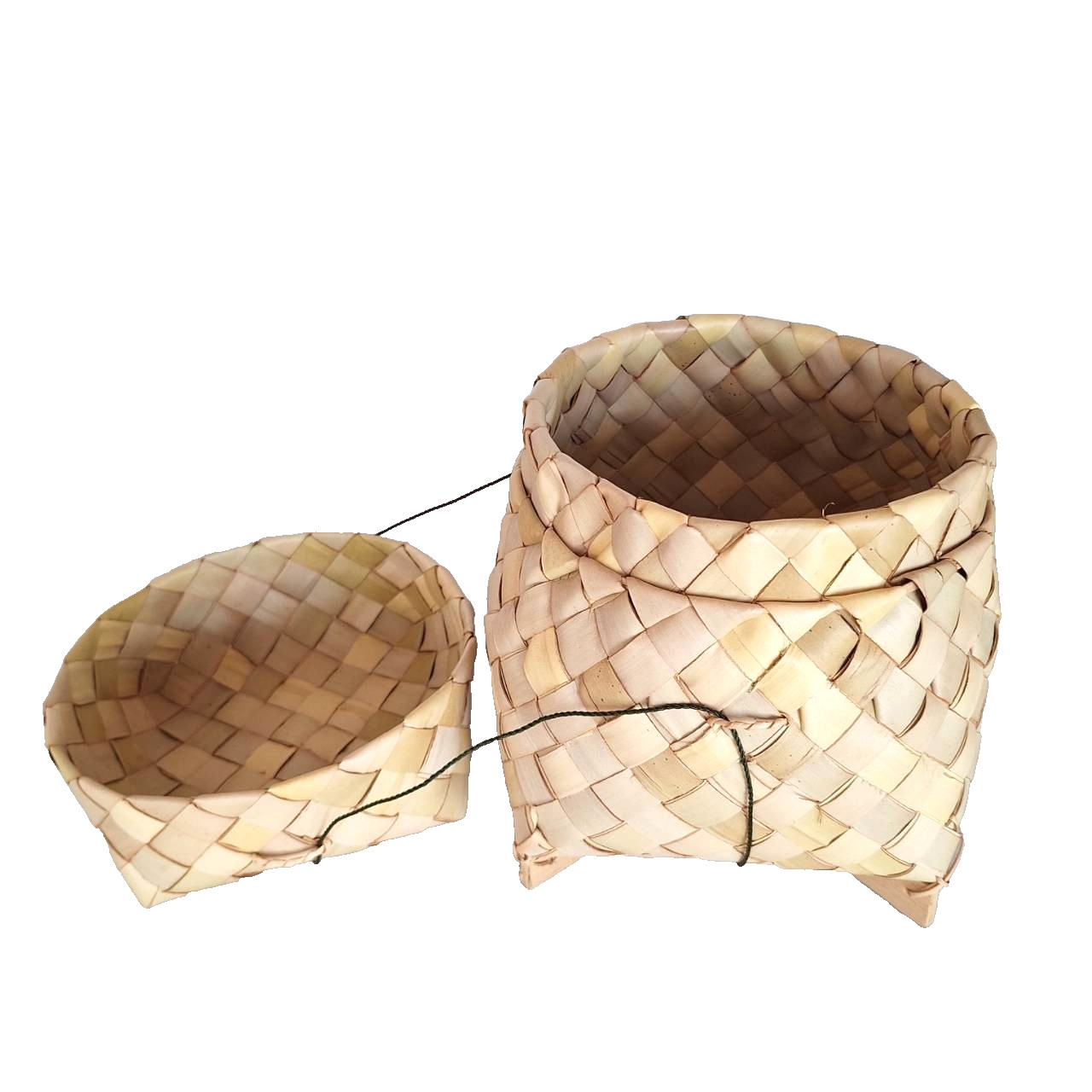 Kratip Thai Sticky Rice Box Bamboo Basket Handmade Serving & Home Decor Prop 6″