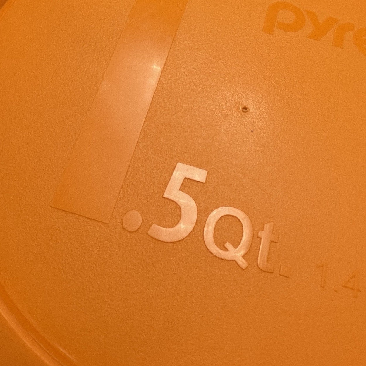 Pyrex Storage Plastic 323-PC 1.5 Qt. 1.4L Orange Replacement Lid Cover Only USA