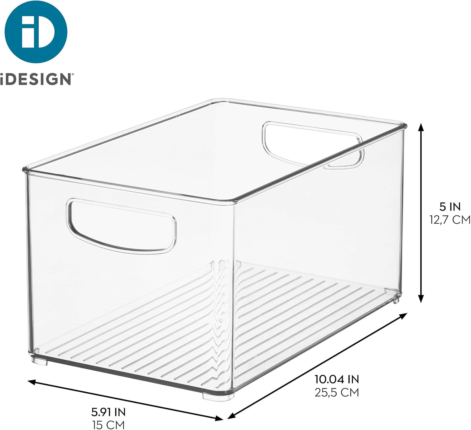 Stackable Clear Plastic Bin | Kitchen Organizers and Storage, for Fridge and Pan