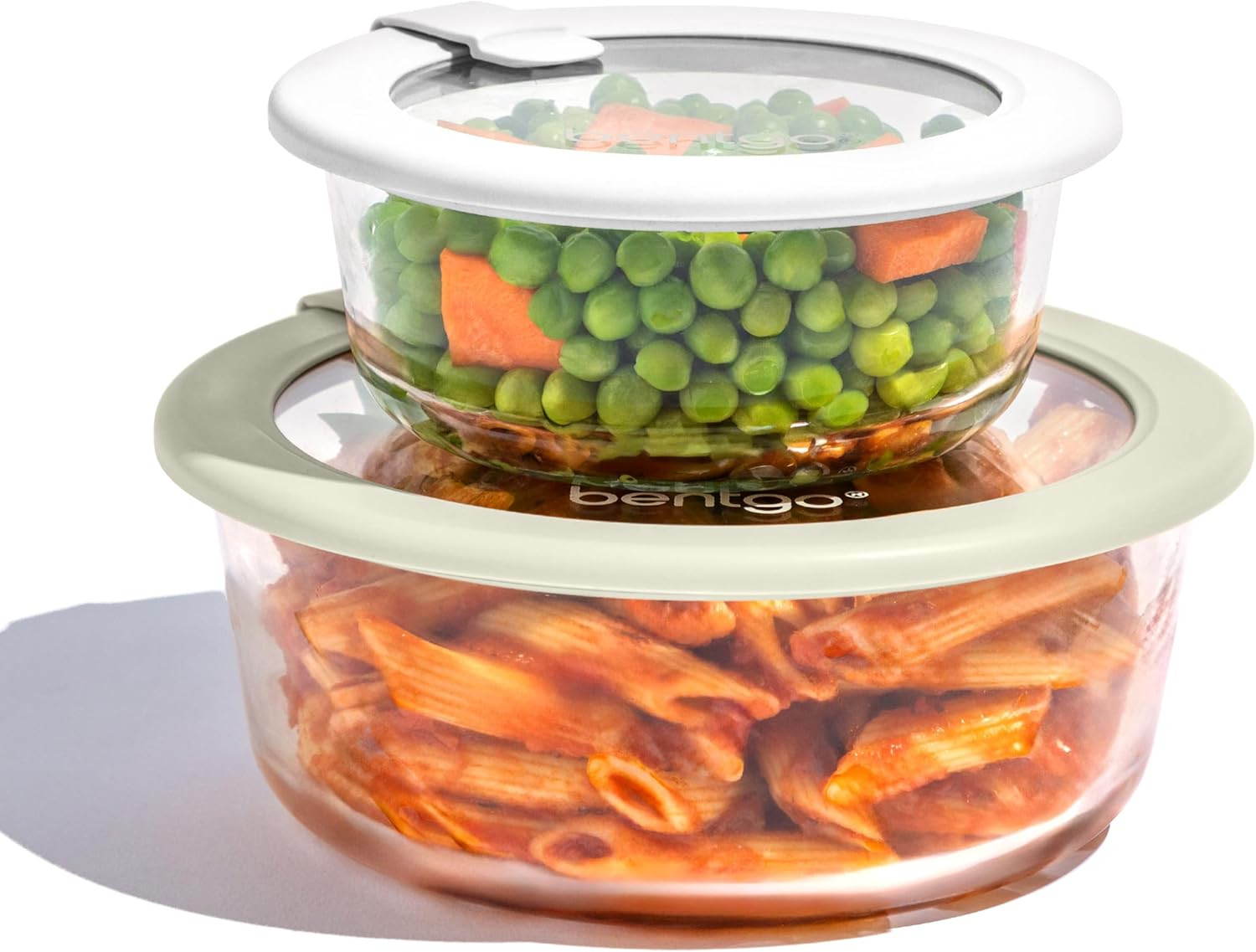 Bentgo Signature Leak-Proof Glass Food Storage – 4-Piece Set, 1-Compartment Plas