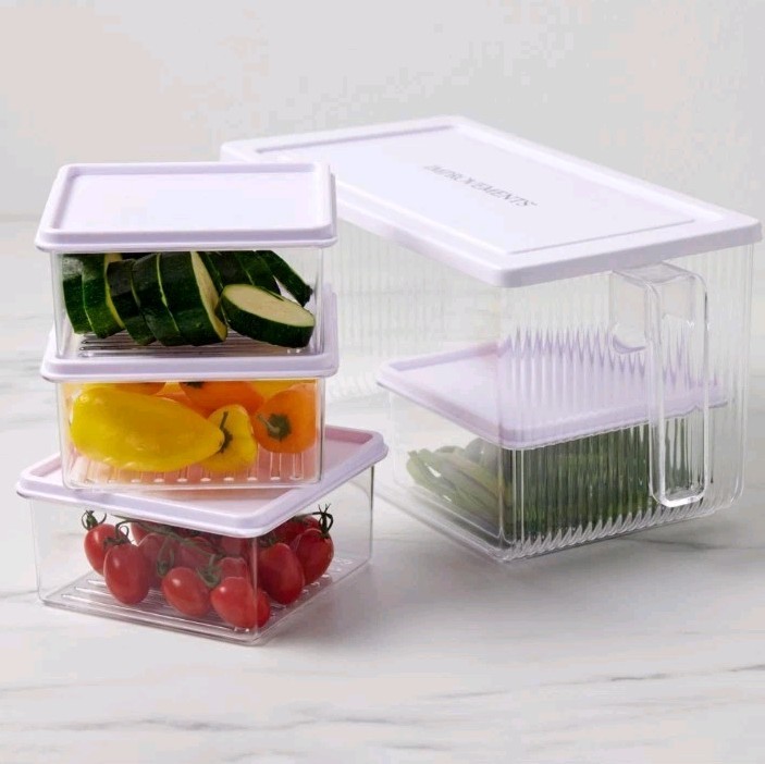 Improvements 10 piece Fridge Organizer Food Storage Set-New In Box