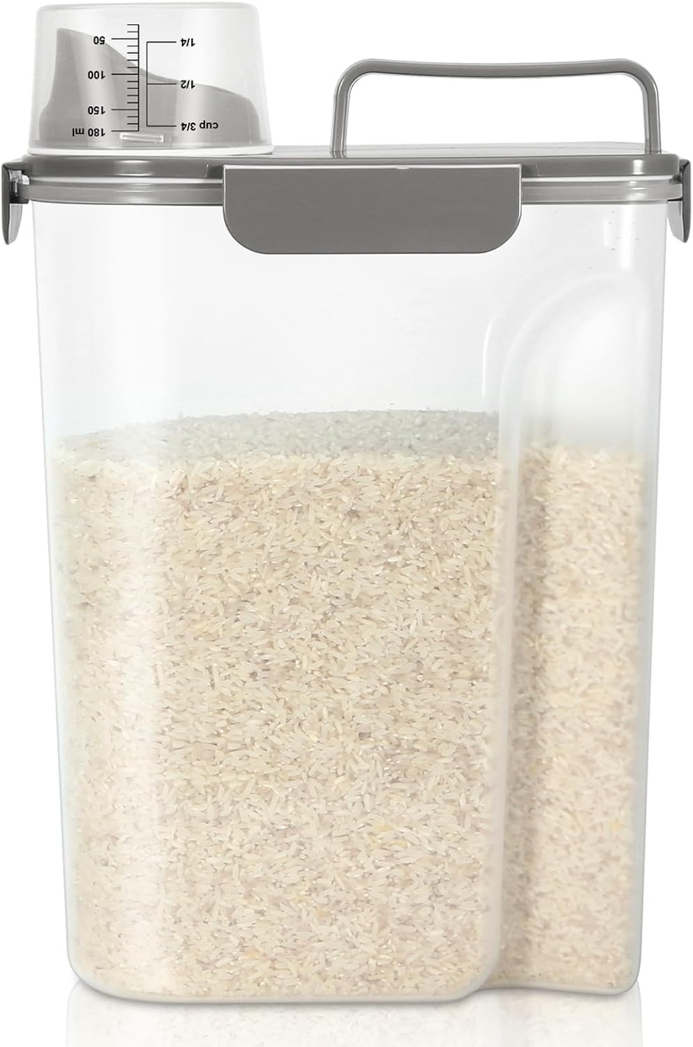 Tbmax Airtight Rice Container 10 Lbs, Cereal Dispenser, Pet Cat Dog Food Storage