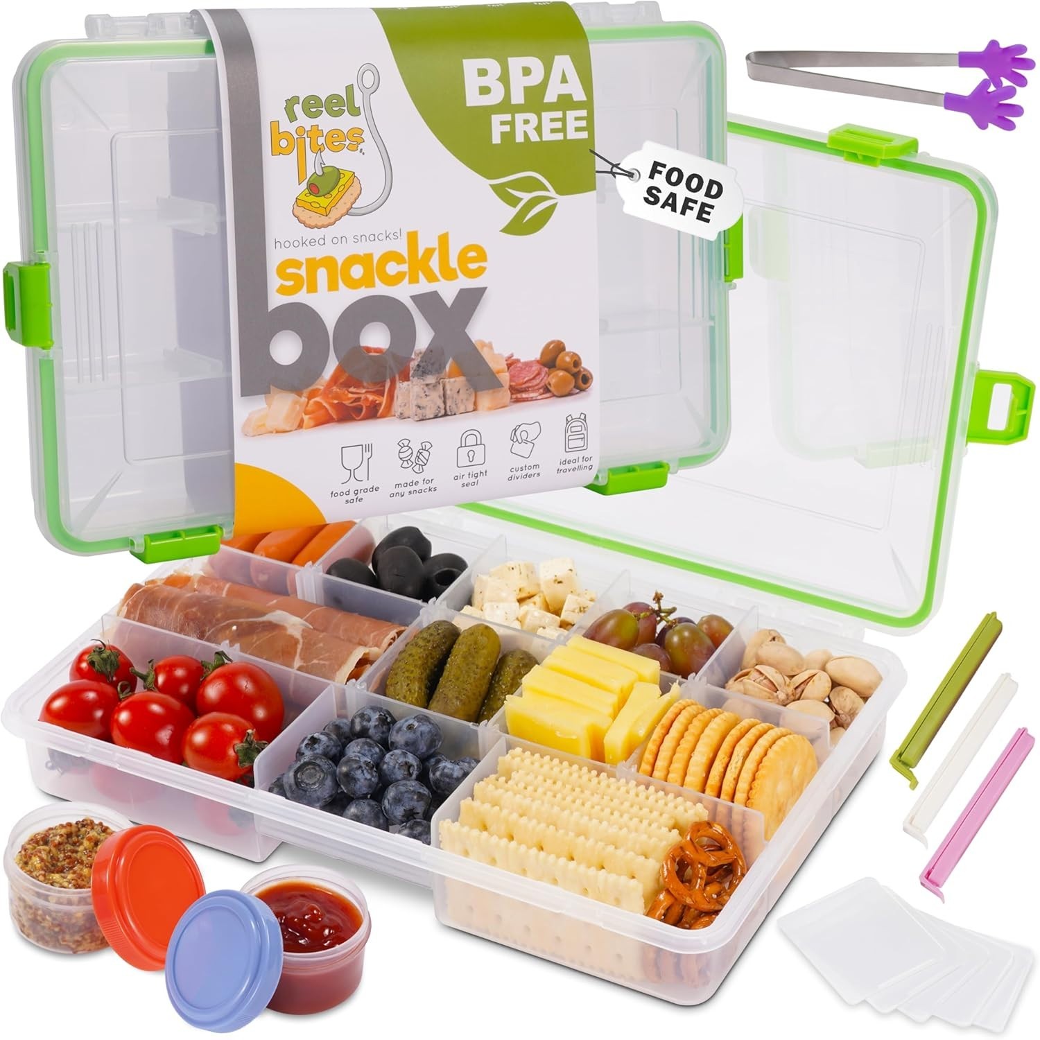 Reel Bites BPA Free Small Snackle Box Container for Travel – Snacklebox Containe