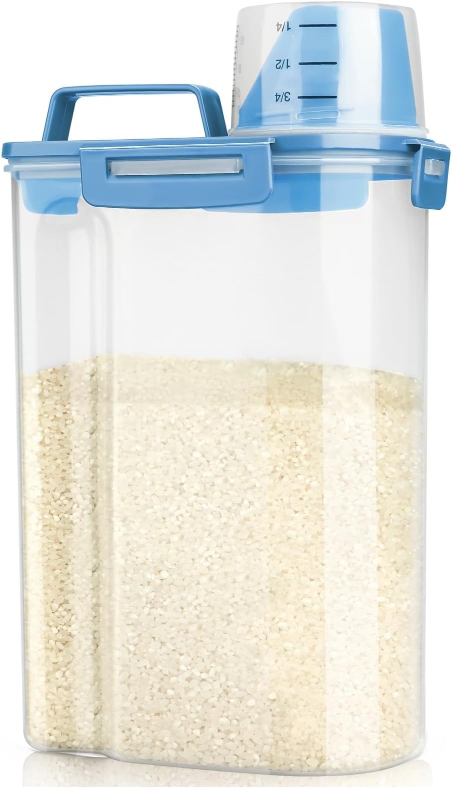 Viretec Rice Airtight Storage Container, 3 to 5Lbs Cereal Dry Food Flour Bin,…