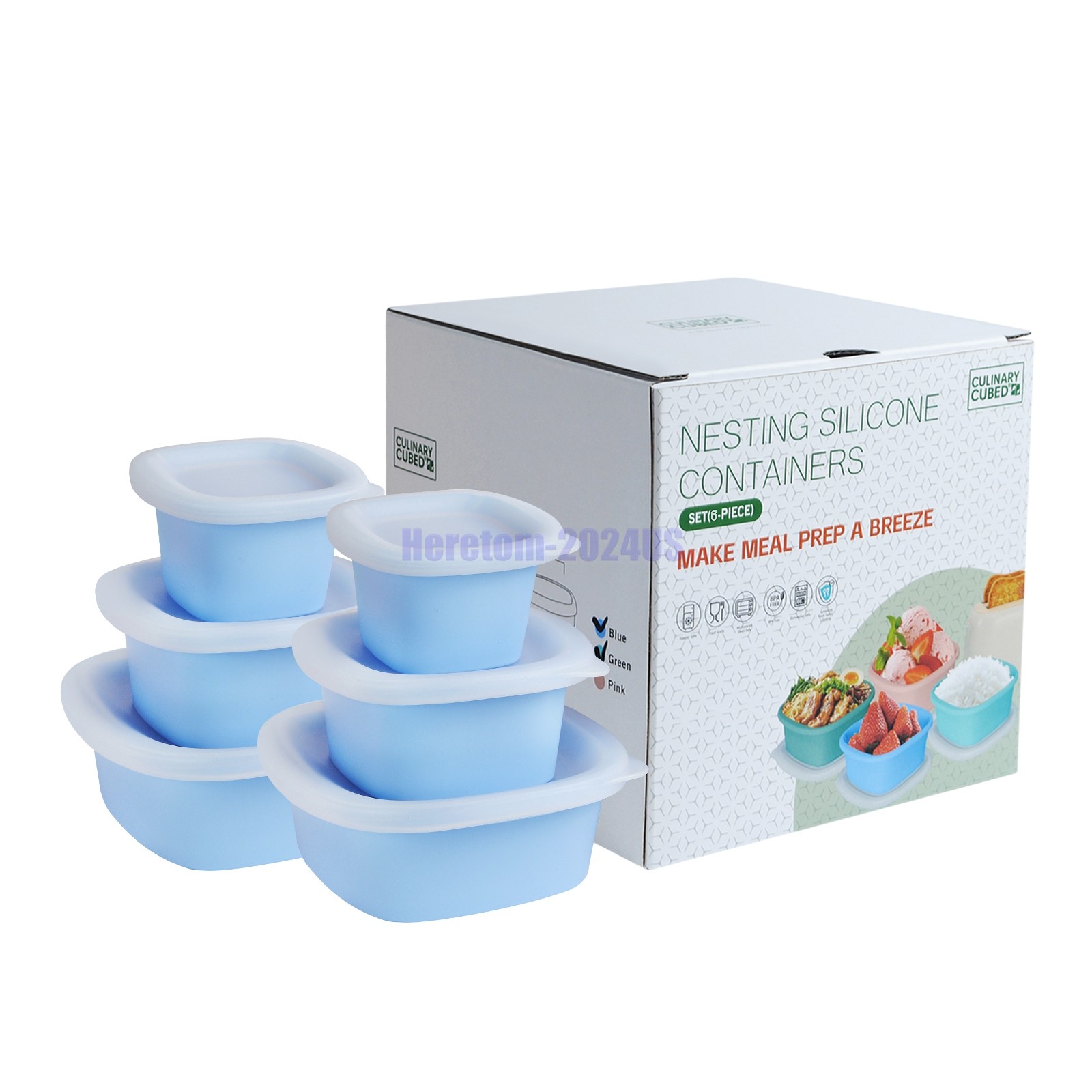 Silicone Freezer Trays wtih Lids 2 Pack 1/2 1 2 Cup Soup Portion Meal Prep Molds