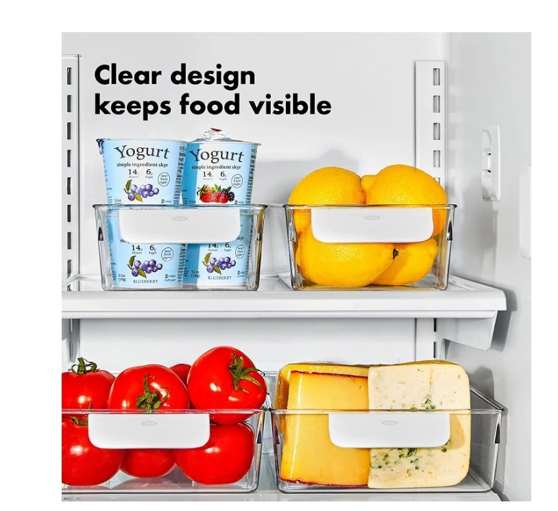 OXO Good Grips 4-Piece Refrigerator Storage Bin Starter Set