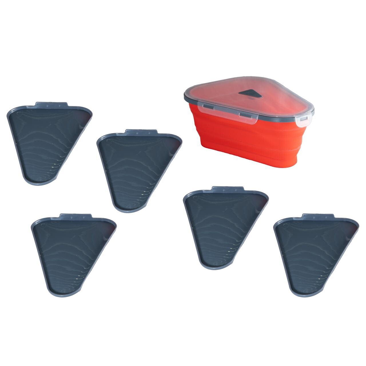 Pizza Pack The Perfect Reusable Pizza Container With 5 Microwave-safe Trays