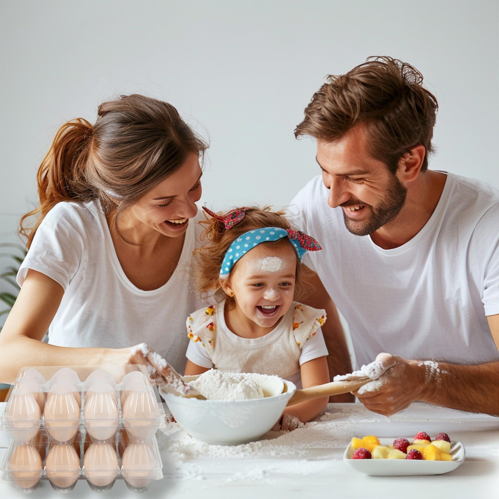 100 Pack 12 Count Plastic Egg Cartons – Bulk Cheap Clear Reusable Egg Containers