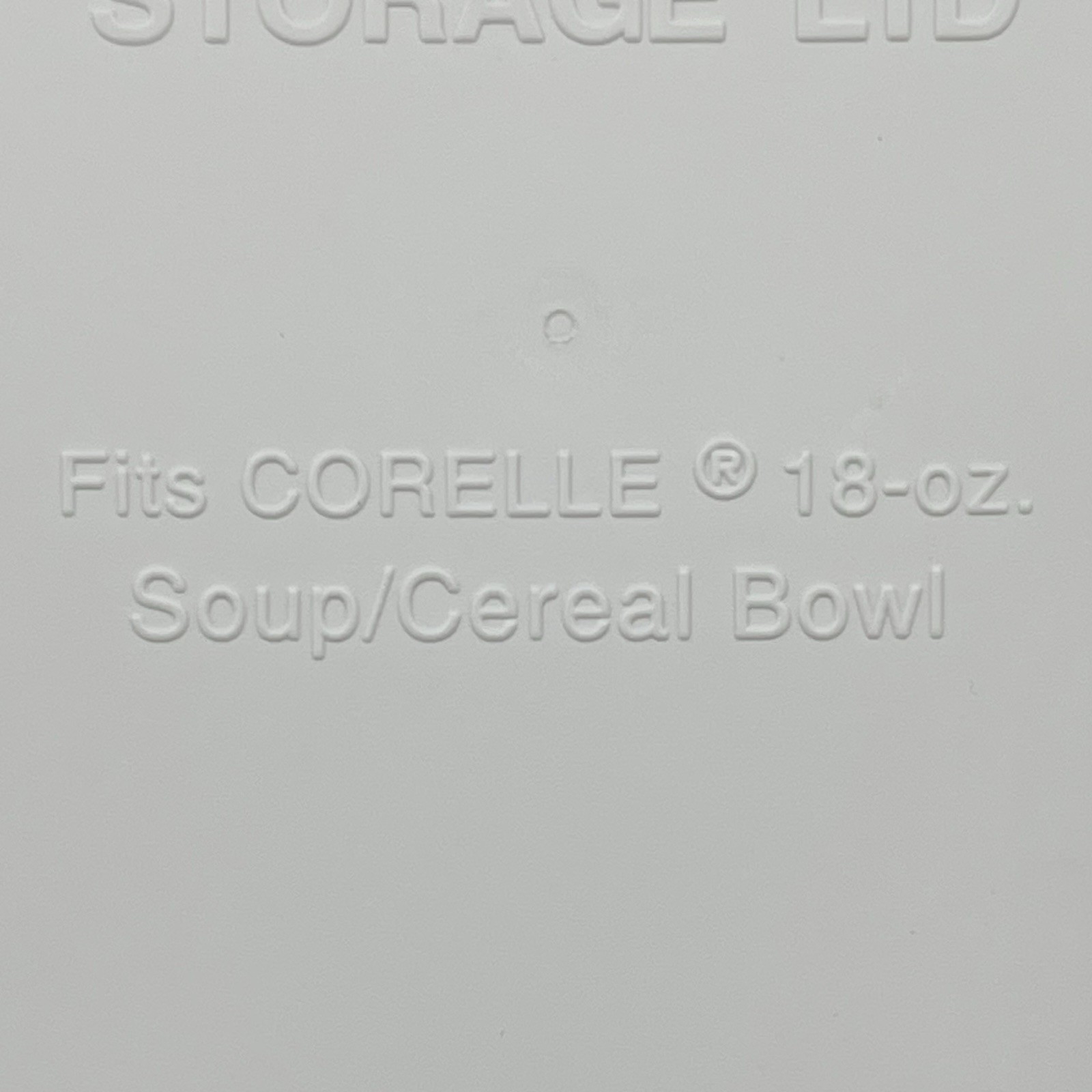 Corelle 418-PC Storage Lid White Plastic Fits 18 oz Soup Cereal Bowl Lot of 7