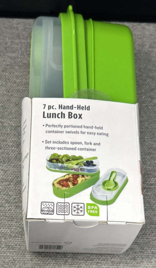 Progressive Prep Solutions On-the-Go Hand-Held Lunch Box Container Green New