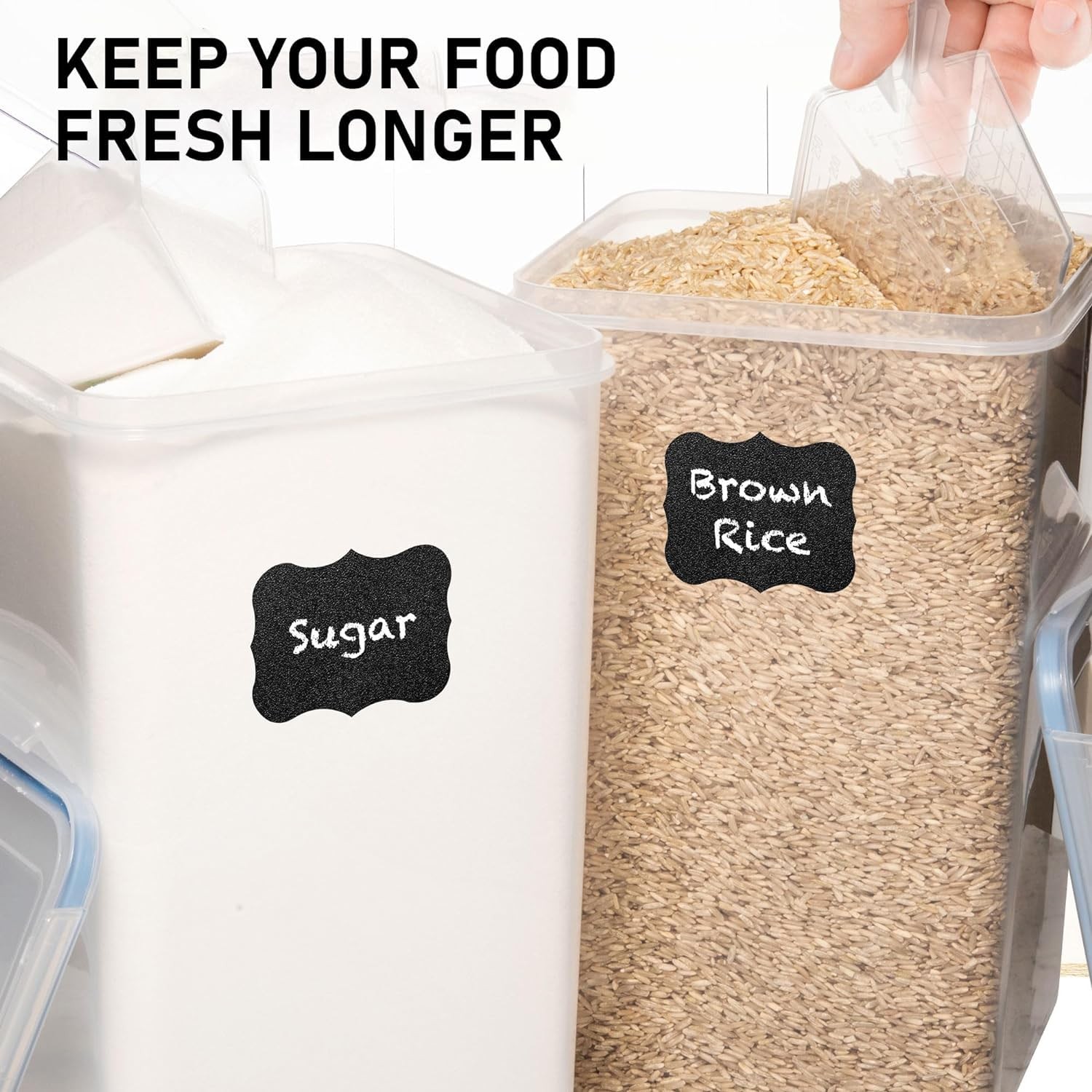 Flour Storage Container 2 PC [8.5L / 287 Oz] Extra Large Food Storage Contain…