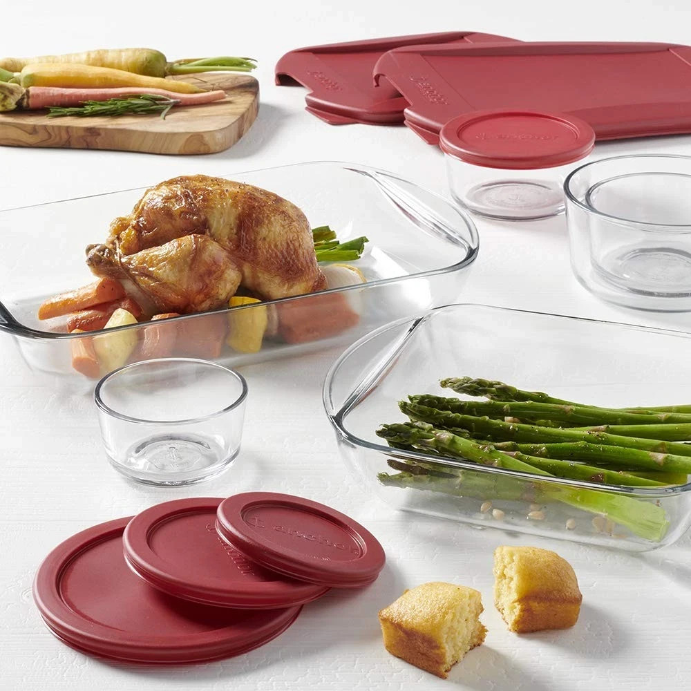 Anchor Hocking 12-Piece Glass Food Storage Set | BPA-Free Lids, Microwave Safe