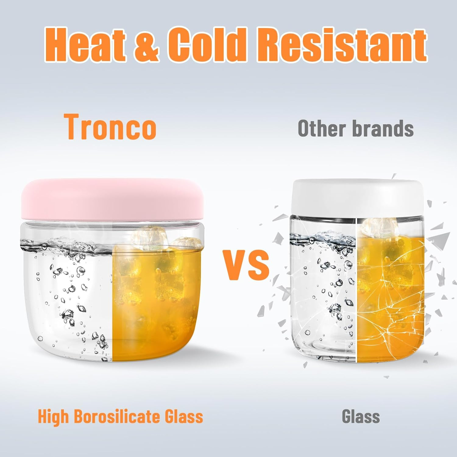 24 Oz Glass Food Storage Containers with Lids, Airtight, Leak & Spill Proof Glas