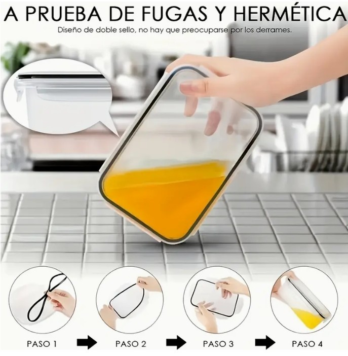 Food Storage Container Set, Fresh-Keeping Boxes, Easy-to-Secure Lids 20pcs