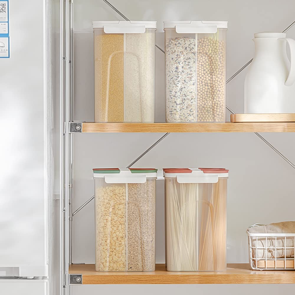 Storage Jars Canisters with Built-in partition / 4 compartments for Spaghetti…