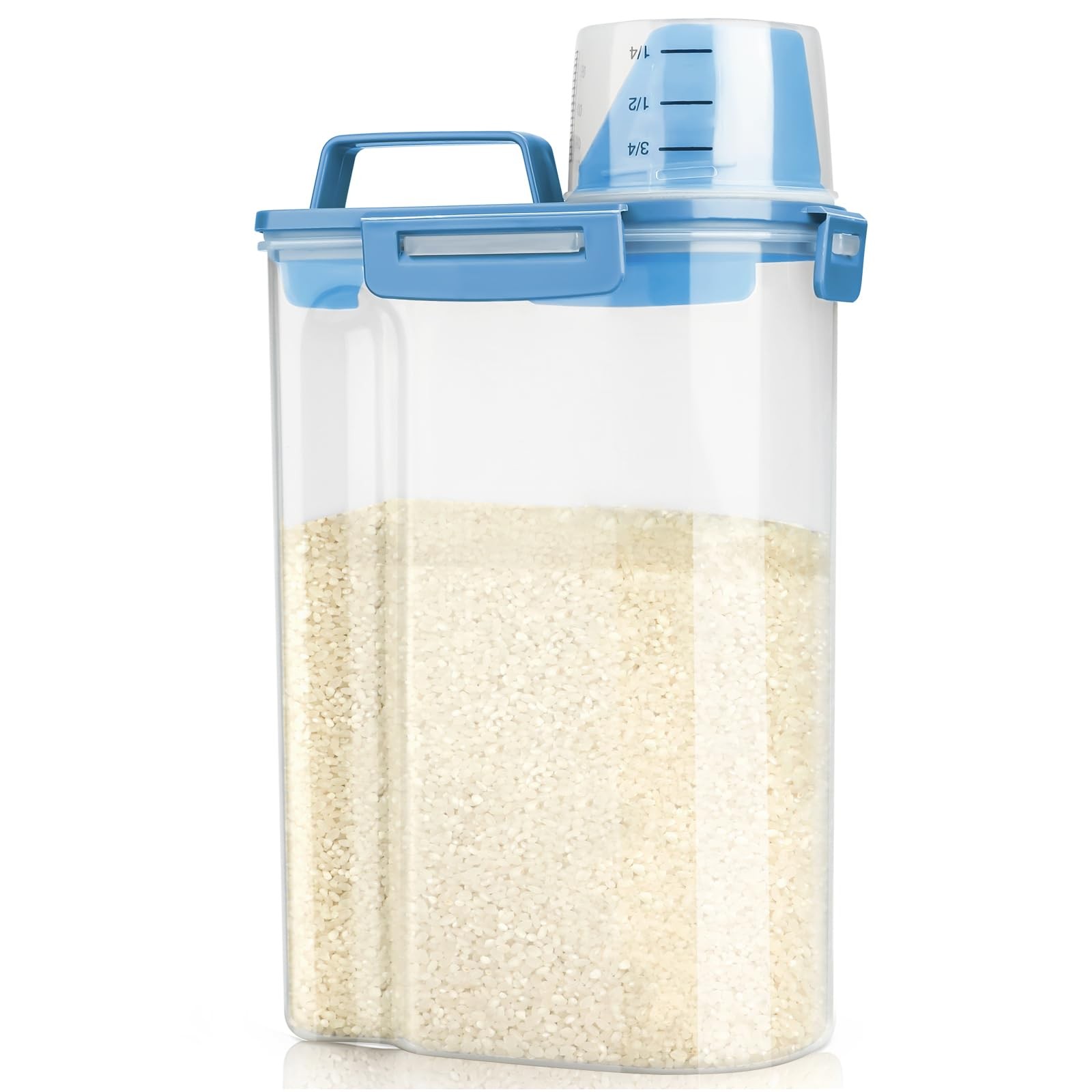 Rice Airtight Storage Container, 3 to 5Lbs Cereal Dry Food Flour Bin, Pet Dog…