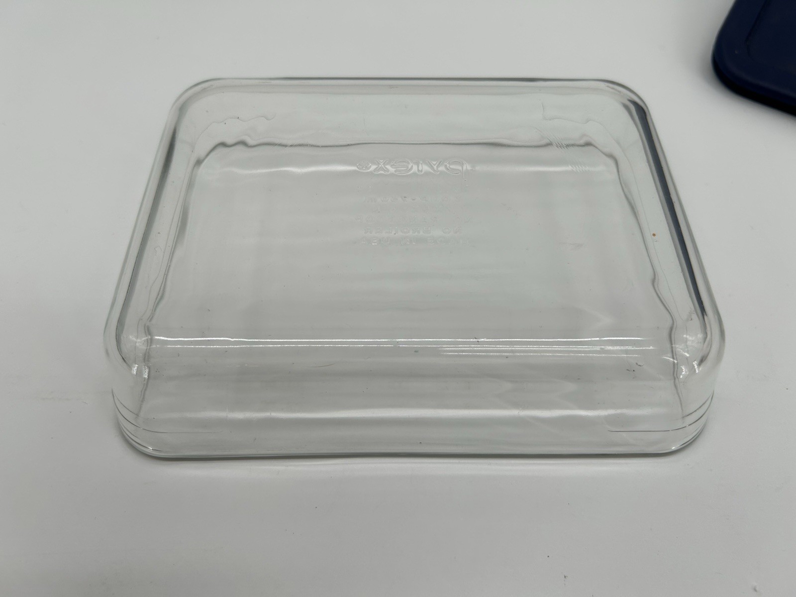 Pyrex 7210 PC 3 Cup Glass Storage Container Blue Lid Food Storage Dish set of 2