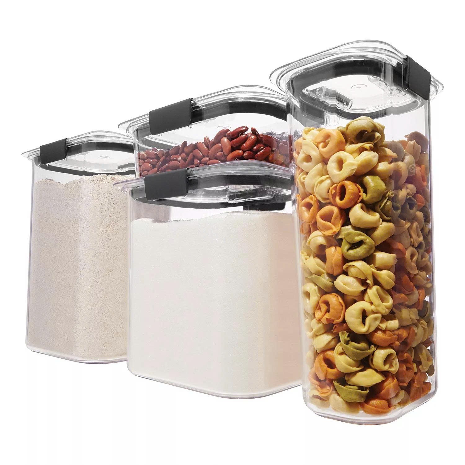 Rubbermaid Brilliance Pantry 8-Piece Food Storage Container Set BPA-Free Clear