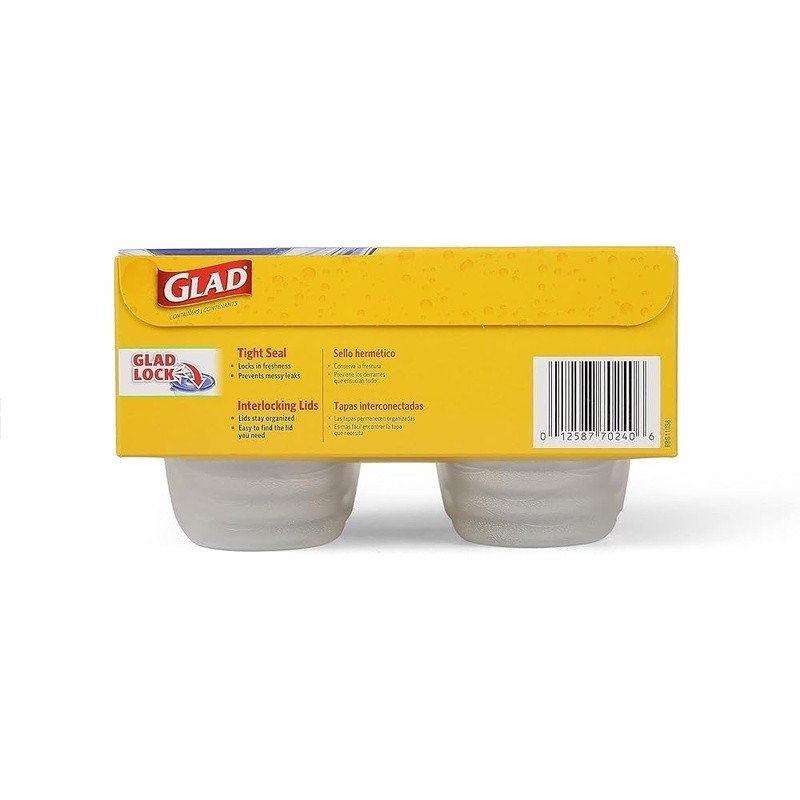 BPA Free Mini Round Food Storage Containers 4oz Snack Containers Set of 8 New