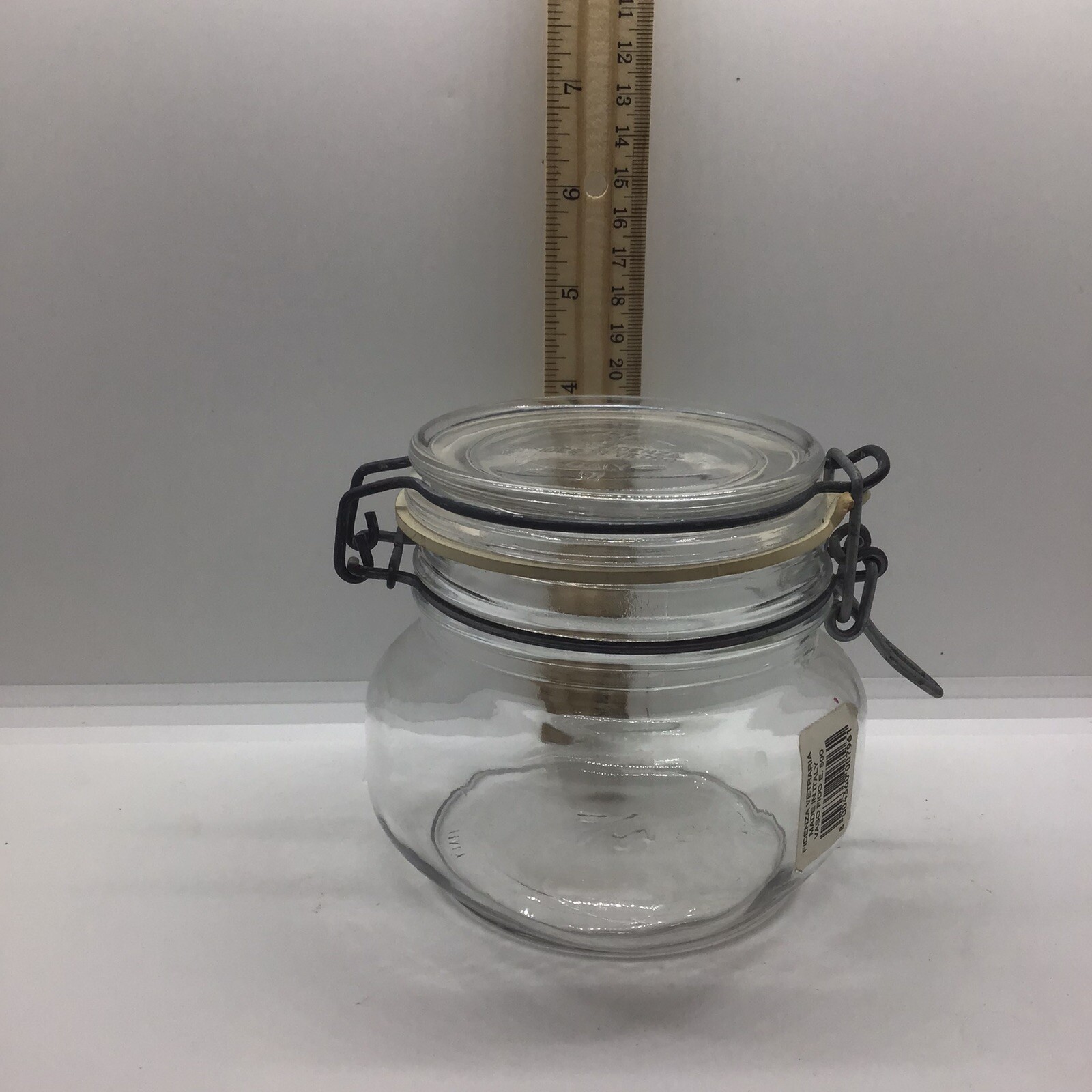 Set Of 3 Italian Glass Storage Jars With Airtight Lid 0.5 L Italy