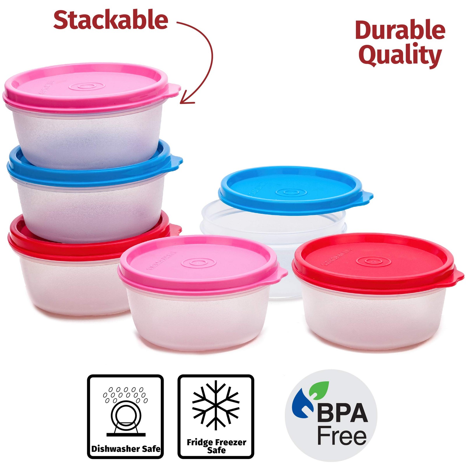 Condiment Containers with Lids- 6 pk. 6.5 oz.Salad Dressing to go Small Food …