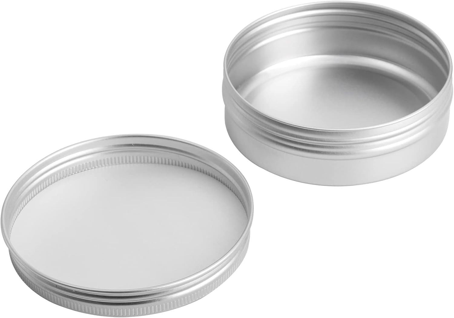 36 Pack 4 oz Round Tins with Lids, Aluminum Empty Storage Containers, 3.25 In…