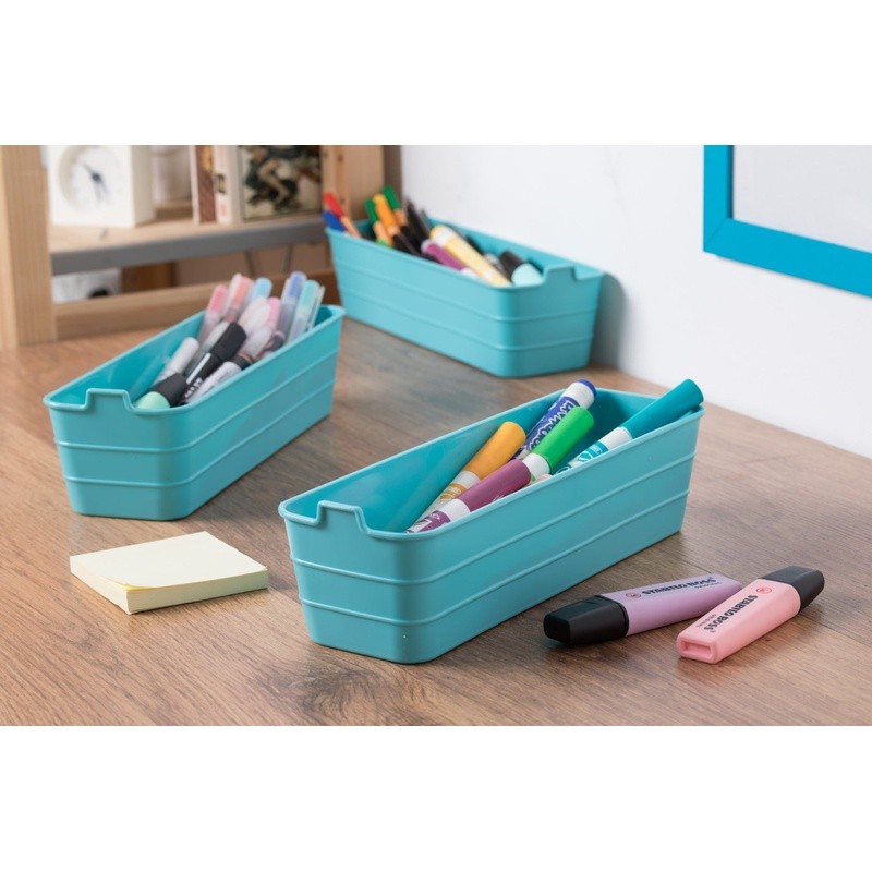 Set of 3 Flexible Drawer Organizers Dishwasher Safe Stackable Storage Trays New