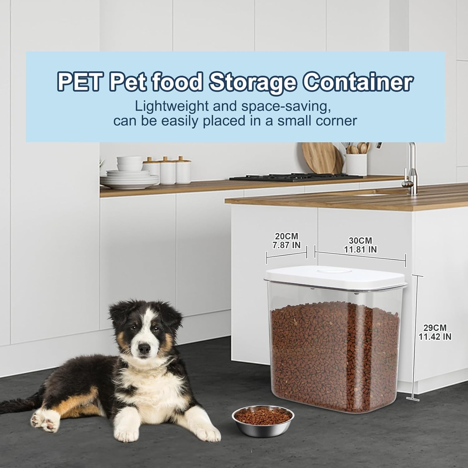 12 lbs Airtight Dog Cat Food Storage Container and Dog Treat Containers