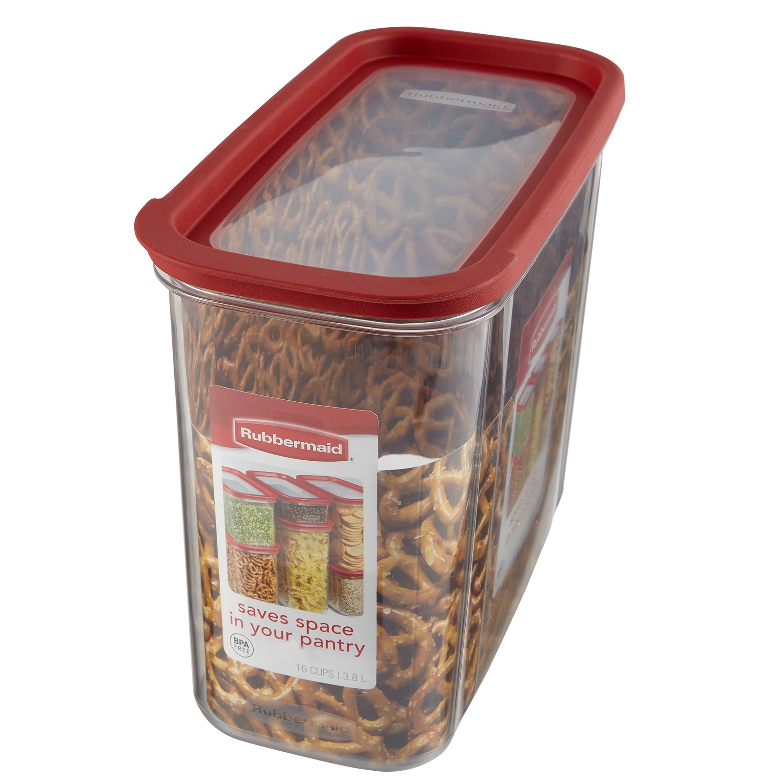 Rubbermaid 16-Cup Modular Dry Food Storage Zylar Container,Clear 16-cup, Clear