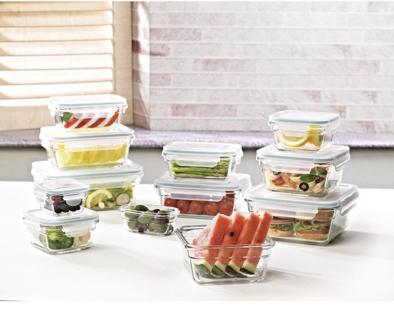 Member’s Mark 24-Piece Glass Food Storage Set by Glasslock BPA Free Containers