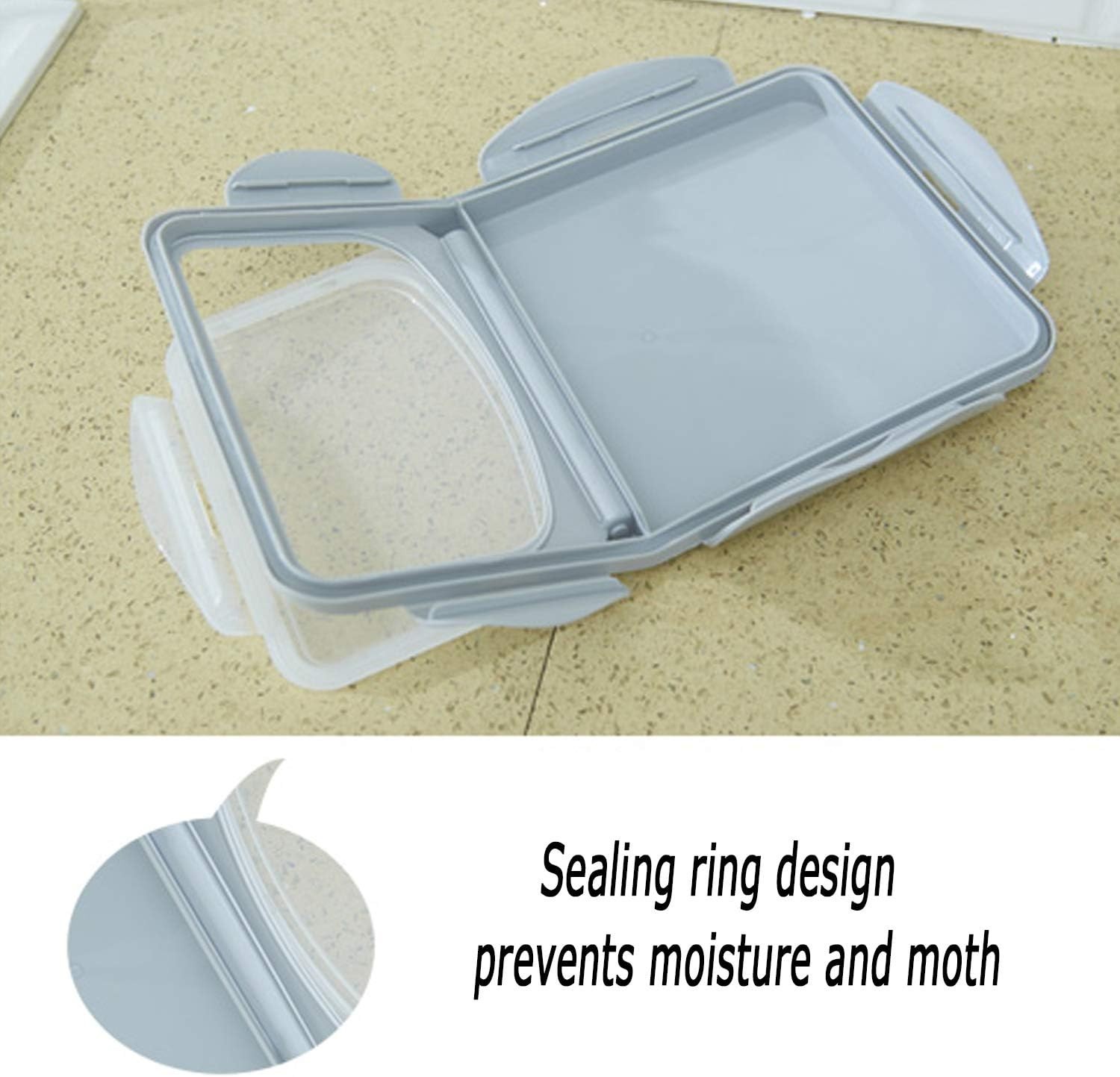 2-Pack 15L Airtight Food Storage Containers with Locking Lids – Leakproof Design