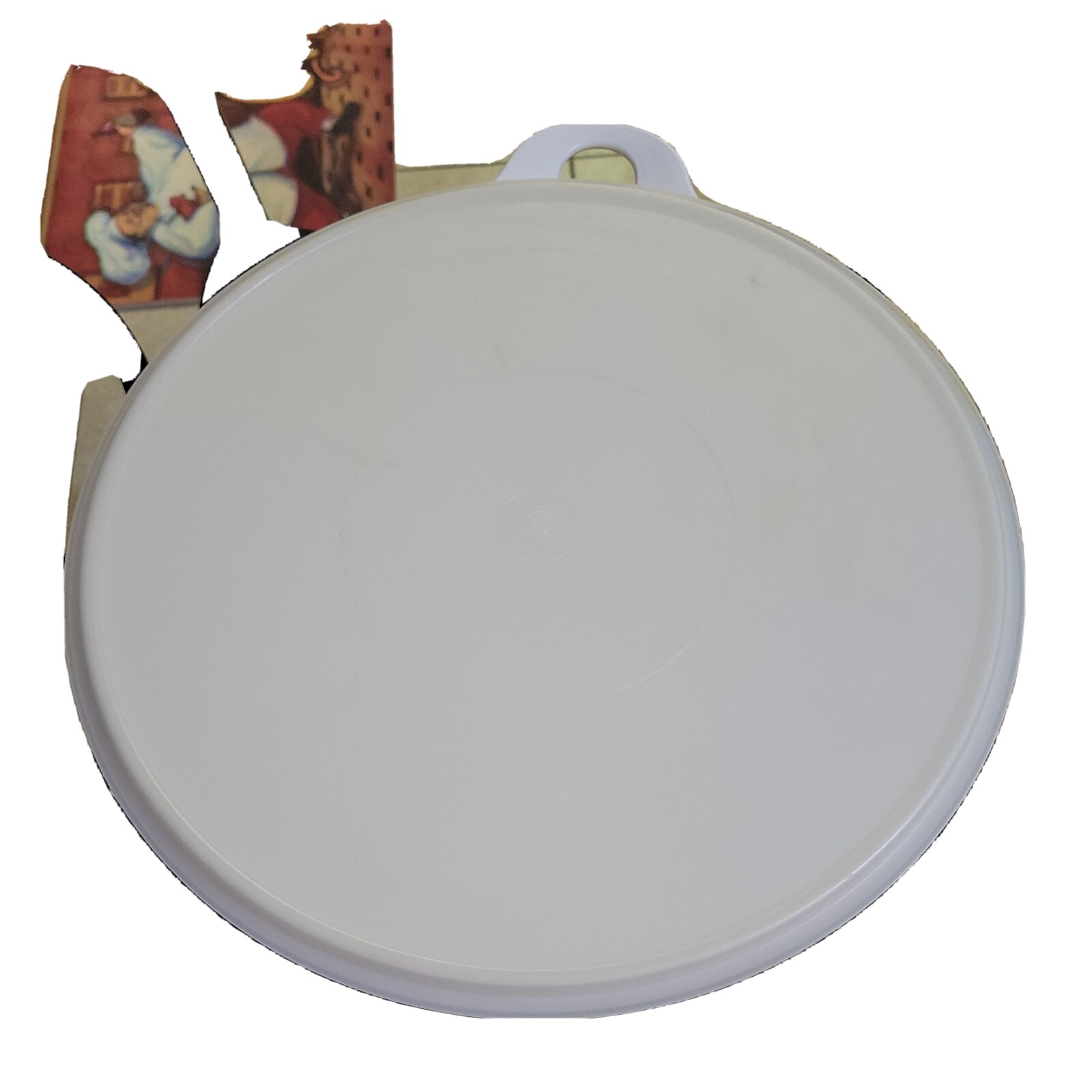 Vintage Tupperware Thatsa Bowl 2539 White Mixing Sheer Lid 32 Cups 7.8 Liters