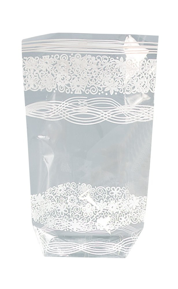 Folia Cellophane Bag with White Lace Print 14,5 x 23,5 cm