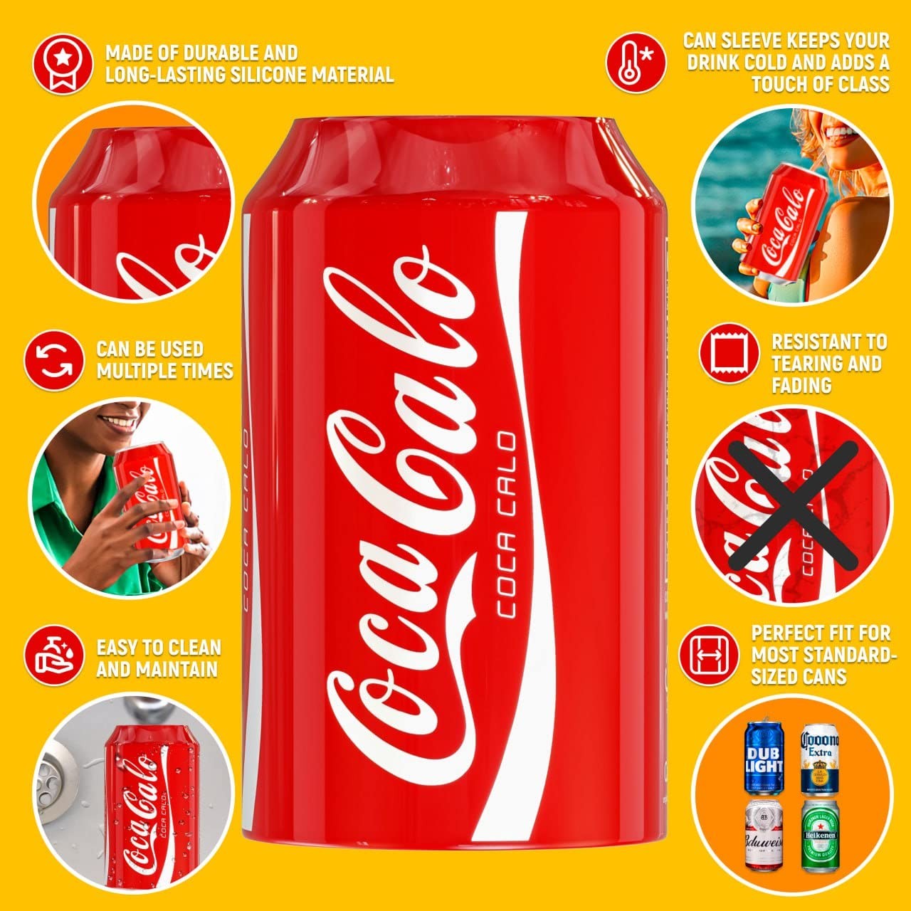 Beerskin Skywin Silicone Can Covers That Look Like Soda – 40 Pack 12 Oz 355Ml