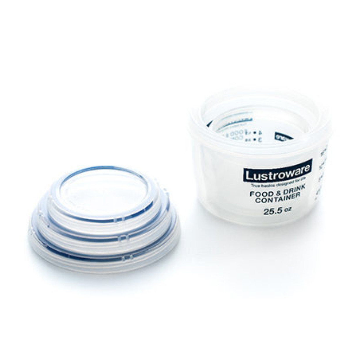 3pc, Lustroware Airtight Nestable Food Container Set, Microwave Dishwasher Safe