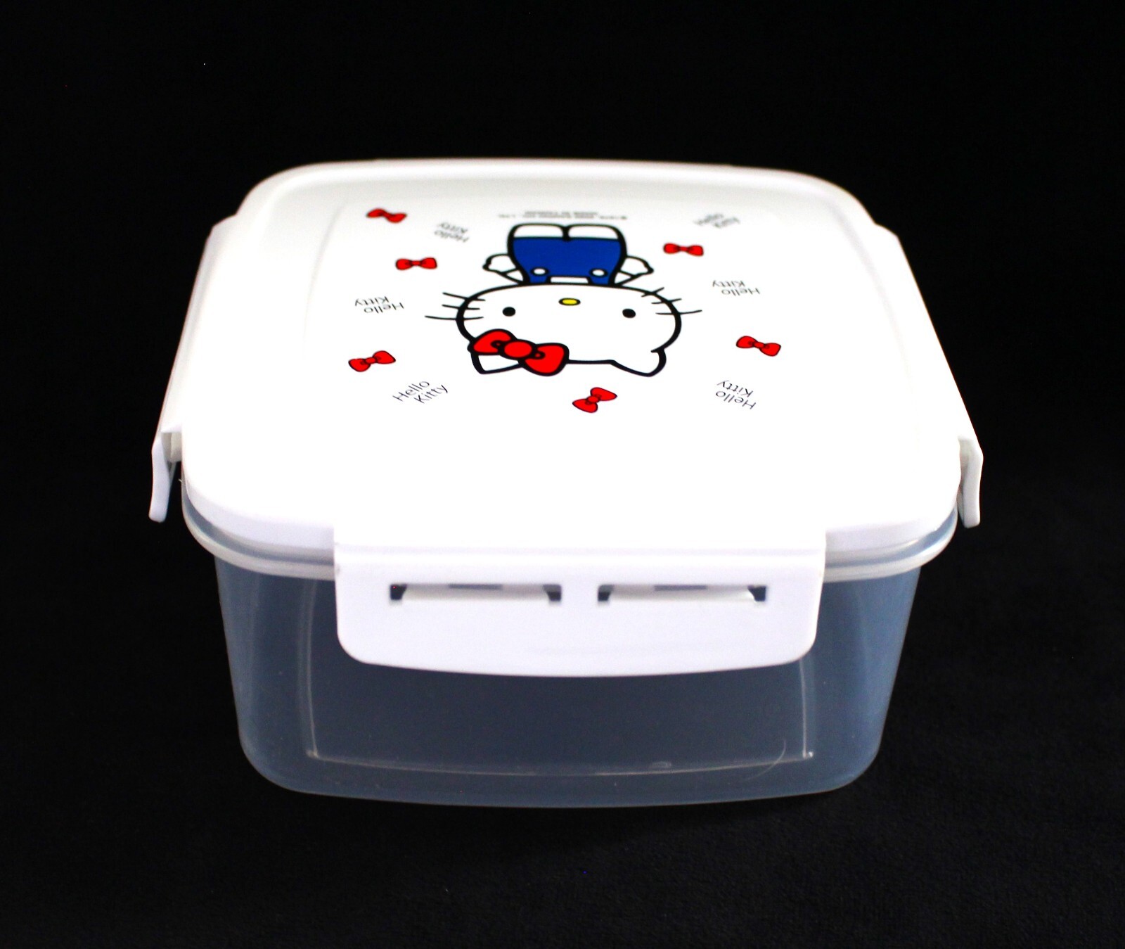 Hello Kitty Food Storage Container With Lid Snap Close 5.5″ x 5.5″ x 2.5″