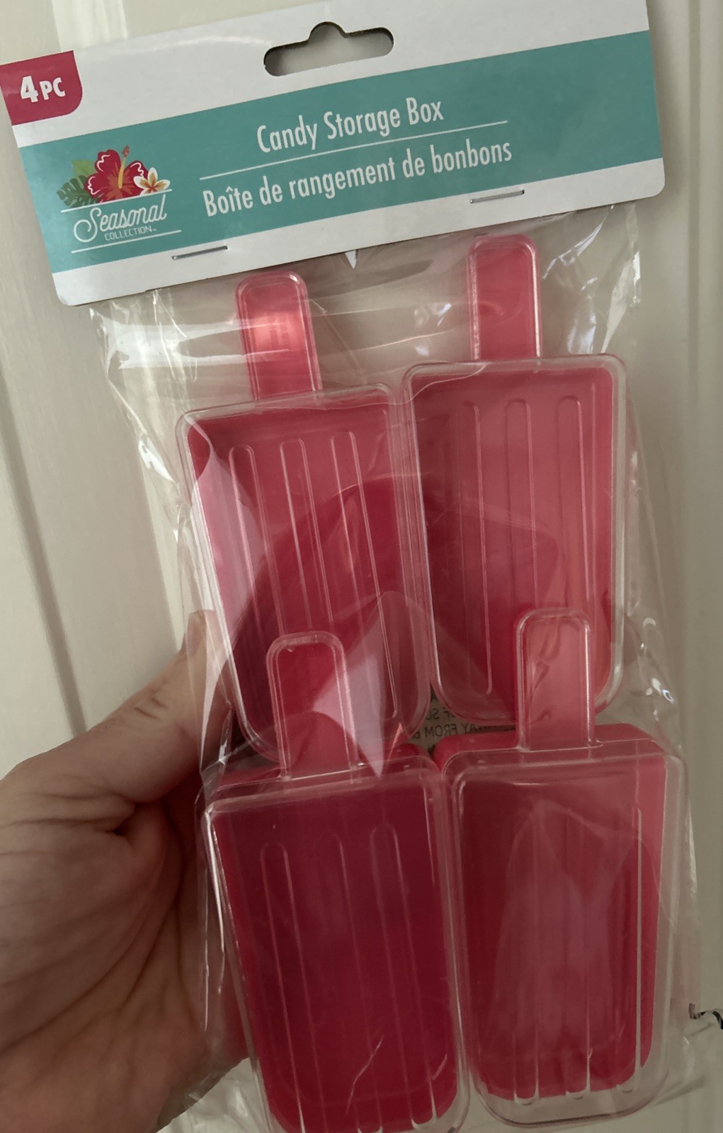 Seasonal Collection 8 PC Pink Popsicle Candy Storage Box Party Favor Containers