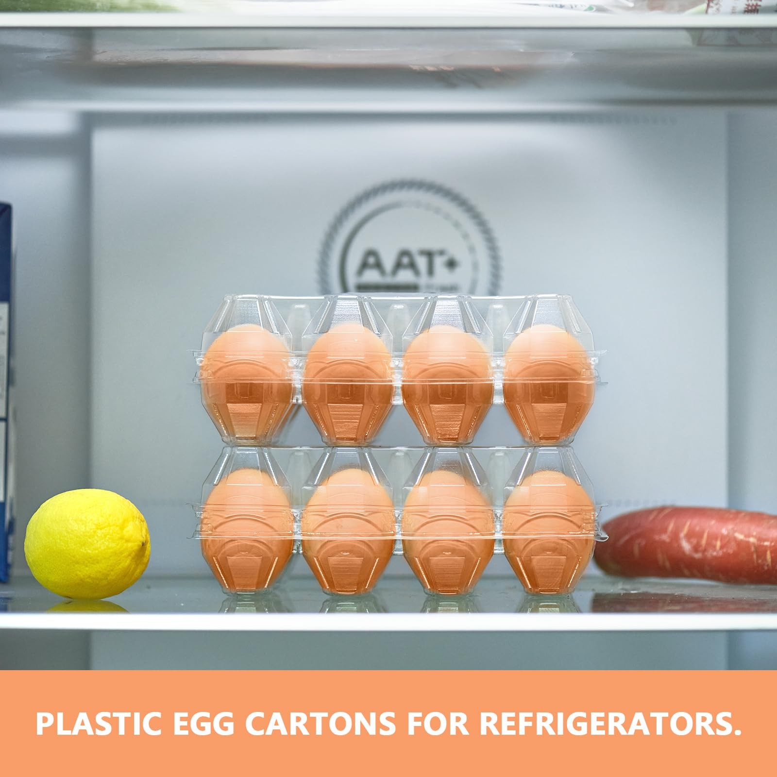 60PCS Plastic Egg Carton Reusable Egg Cartons Cheap Bulk for Fresh Large Eggs…