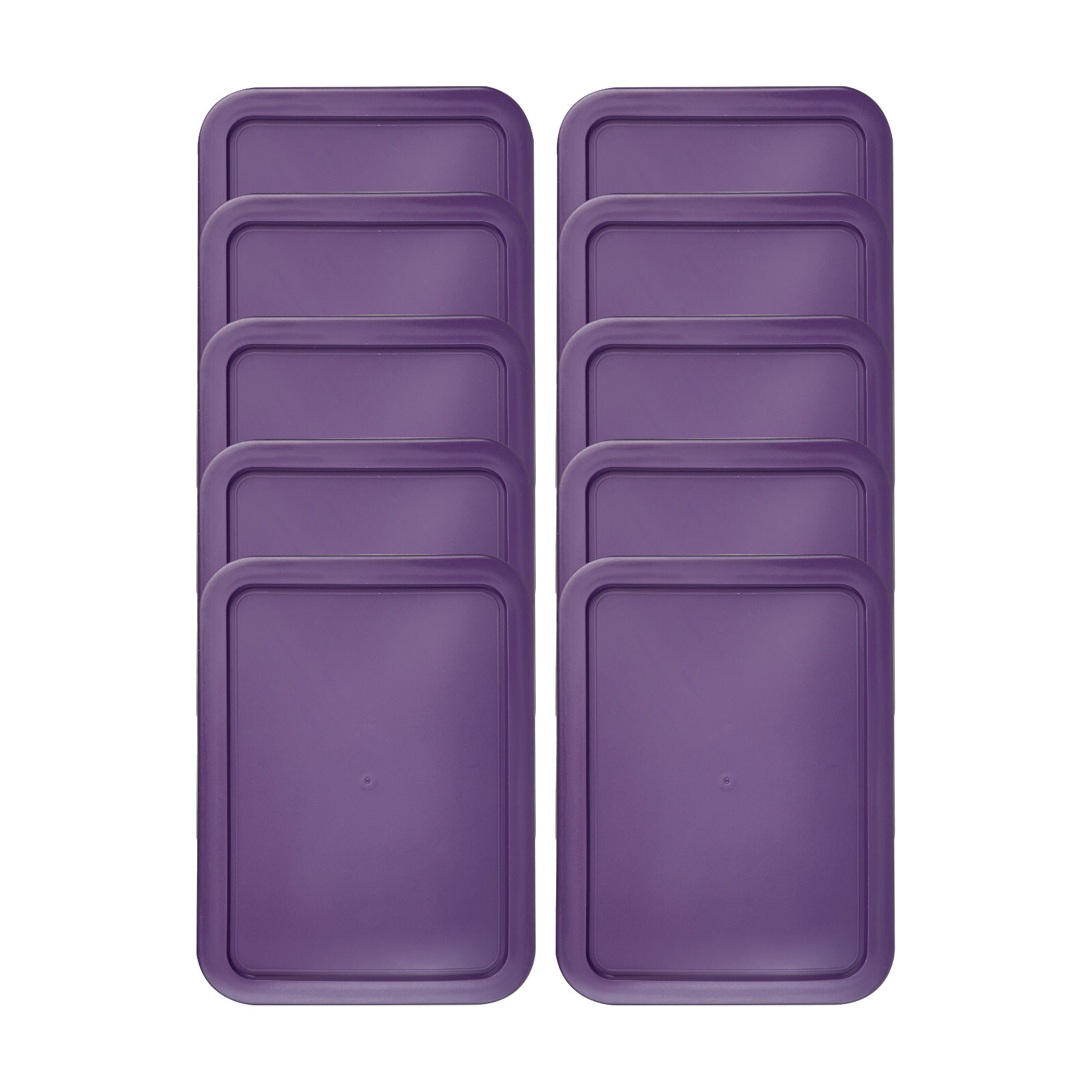 Replacement Lid for 6-CUP Pyrex Cover Rectangle (6.75″ x 8.75″) PURPLE (10-Pack)
