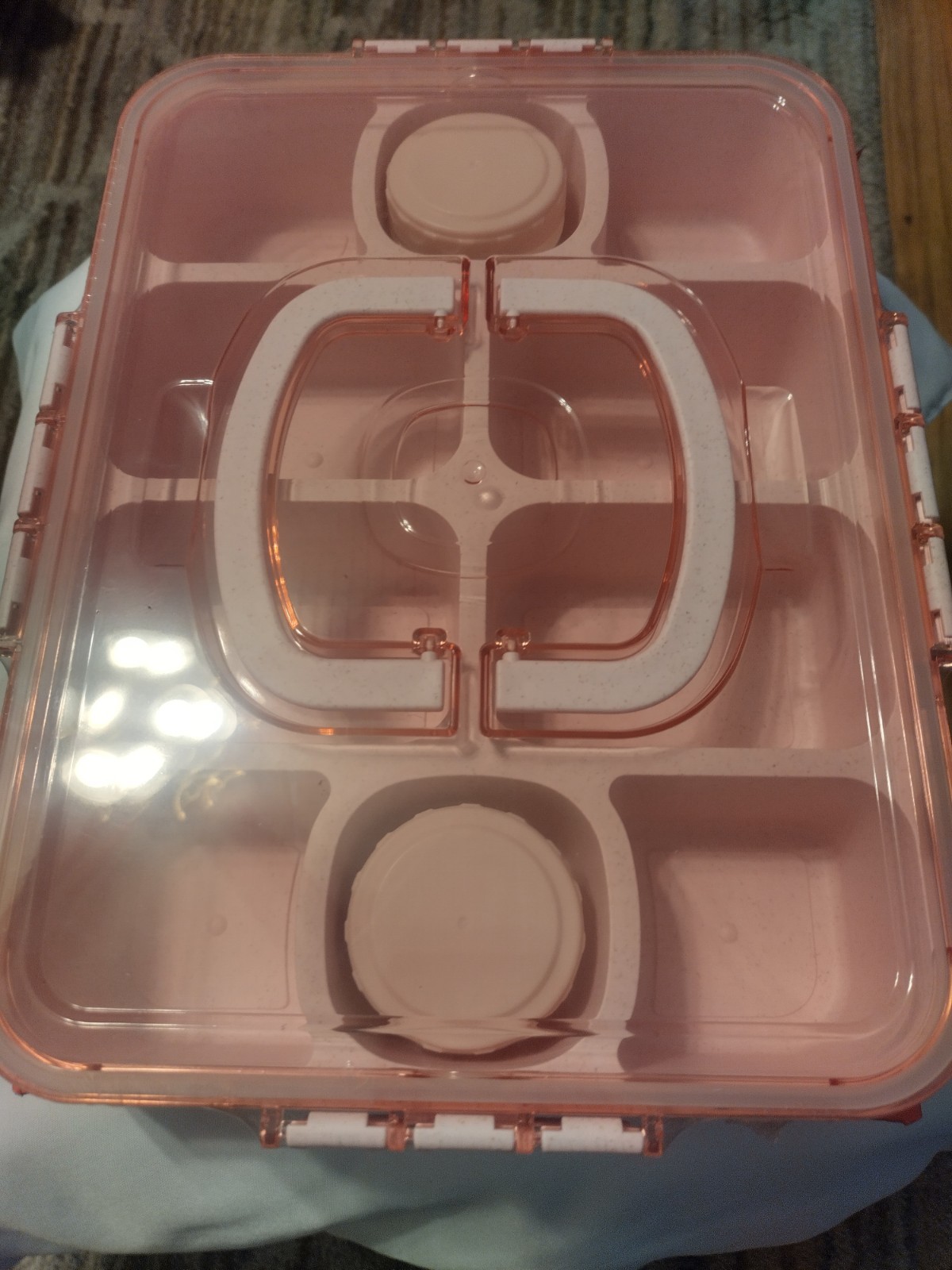 Caperci Snackle Box Container – Large 10-COMPARTMENT Divided Serving Tray with 2