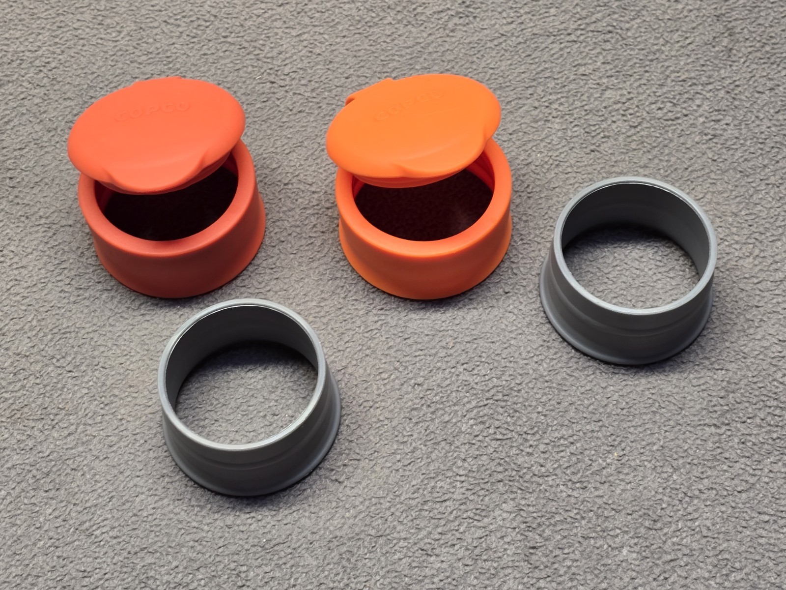 Two Copco Small Bag Caps Cover & Seal Your Bags For Easy & Fresh Storage, Orange