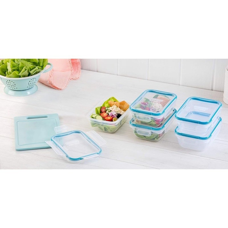 5-Pack BPA-Free Meal Prep Containers Airtight Leak-Proof Storage W/ Labels New